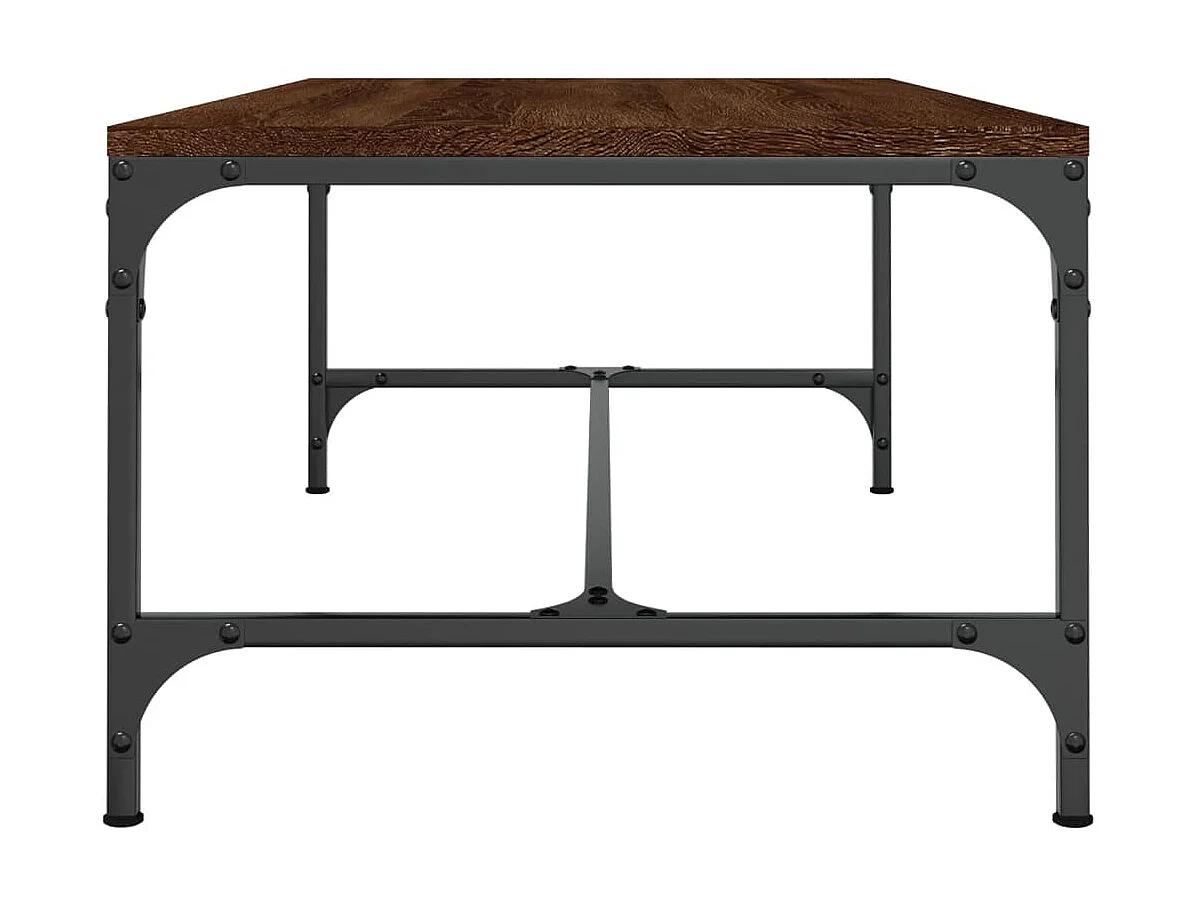 Couchtisch Braun Beistelltisch Eichen-Optik 100x50x35 cm Holzwerkstoff -MN89929