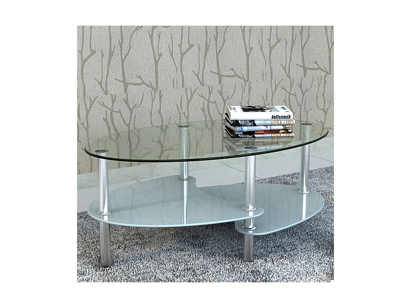 Couchtisch Beistelltisch im exklusivem Design Weiß -MN50293