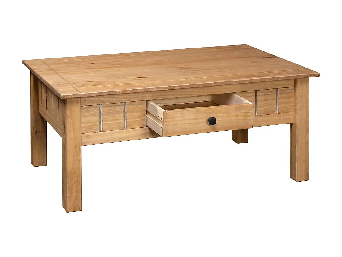 Couchtisch Beistelltisch 100x60x45 cm Massivholz Panama-Kiefer -MN86491