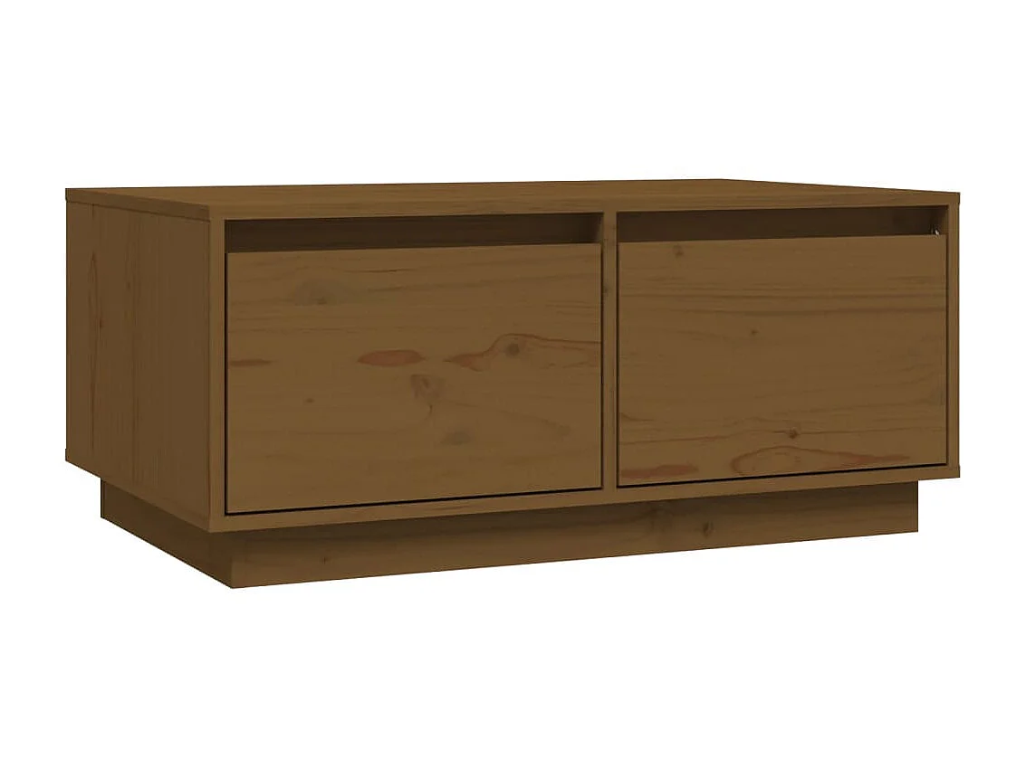 Couchtisch Beistelltisch Honigbraun 80x50x35 cm Massivholz Kiefer -MN15208