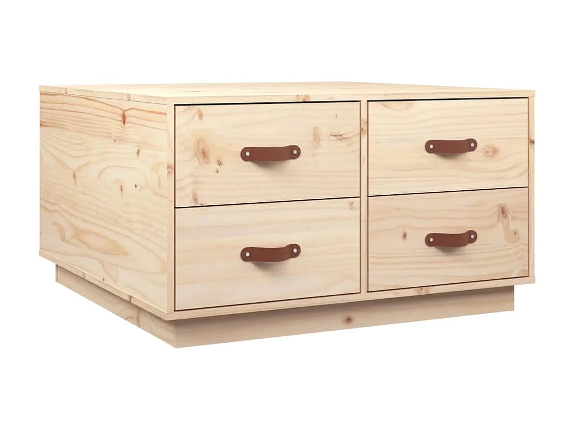 Couchtisch Beistelltisch 80x80x45 cm Massivholz Kiefer -MN10351