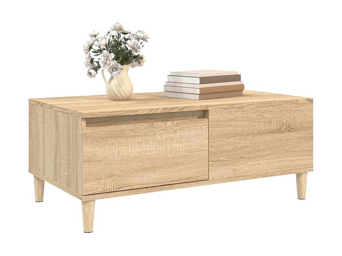 Couchtisch Beistelltisch Sonoma-Eiche 90x50x36,5 cm Holzwerkstoff -MN60415