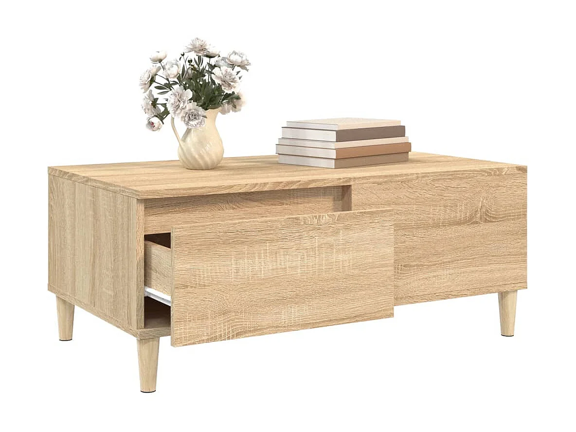 Couchtisch Beistelltisch Sonoma-Eiche 90x50x36,5 cm Holzwerkstoff -MN60415