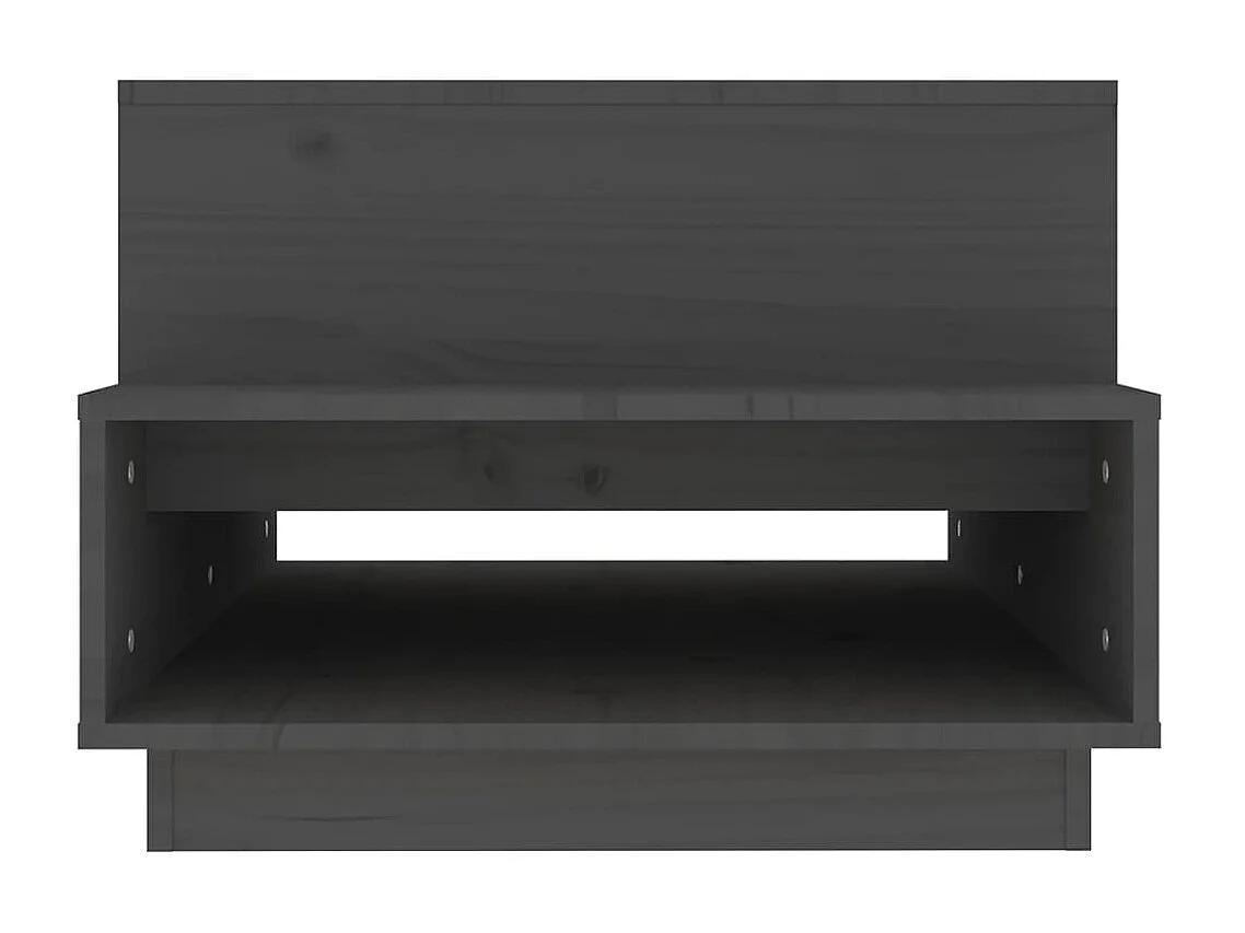 Couchtisch Beistelltisch Grau 80x55x40,5 cm Massivholz Kiefer -MN29285