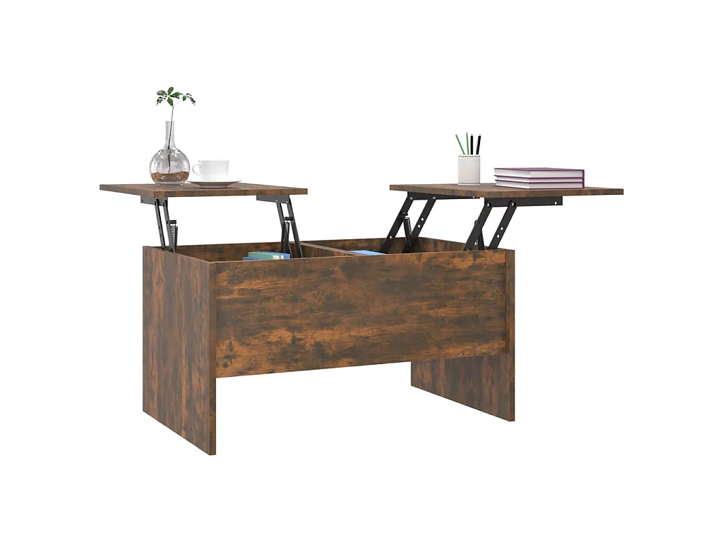 Couchtisch Beistelltisch Räuchereiche 80x50x42,5 cm Holzwerkstoff -MN43002
