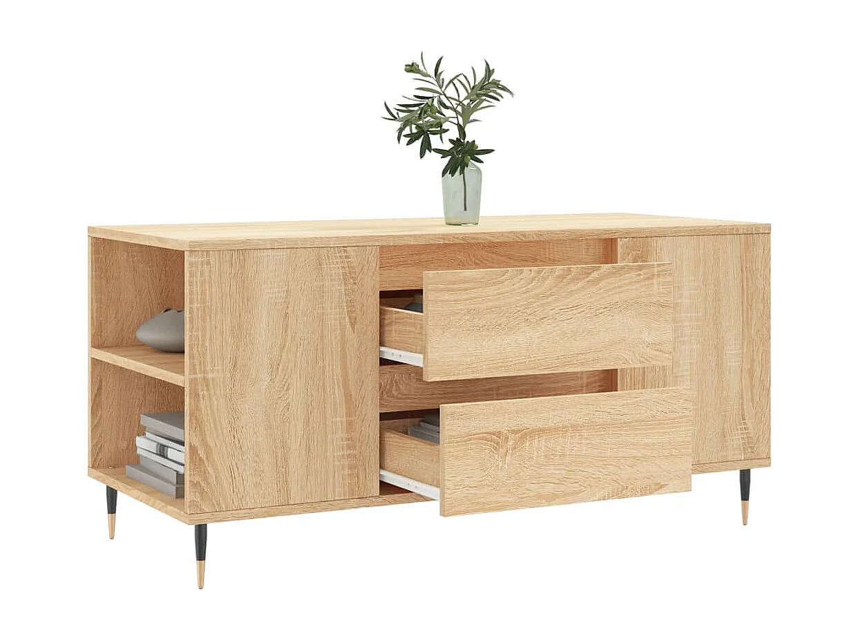 Couchtisch Beistelltisch Sonoma-Eiche 102x44,5x50 cm Holzwerkstoff -MN14109