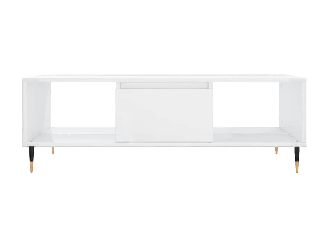 Couchtisch Beistelltisch Hochglanz-Weiß 104x60x35 cm Holzwerkstoff -MN83641