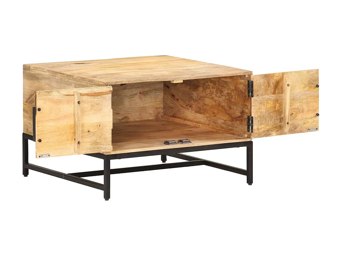 Couchtisch Beistelltisch 67x67x45 cm Mango Massivholz -MN89536