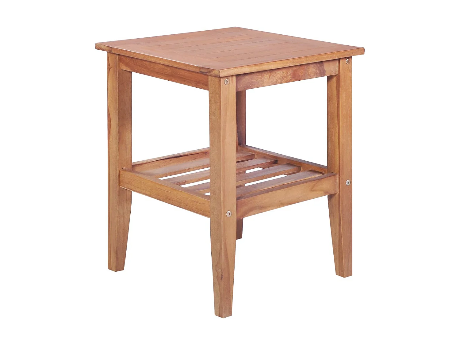 Couchtisch Beistelltisch 40 x 40 x 50 cm Quadratisch Teak Massiv -MN25005