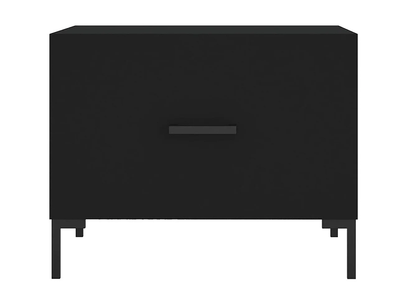 Couchtisch Beistelltisch Schwarz 50x50x40 cm Holzwerkstoff -MN33945