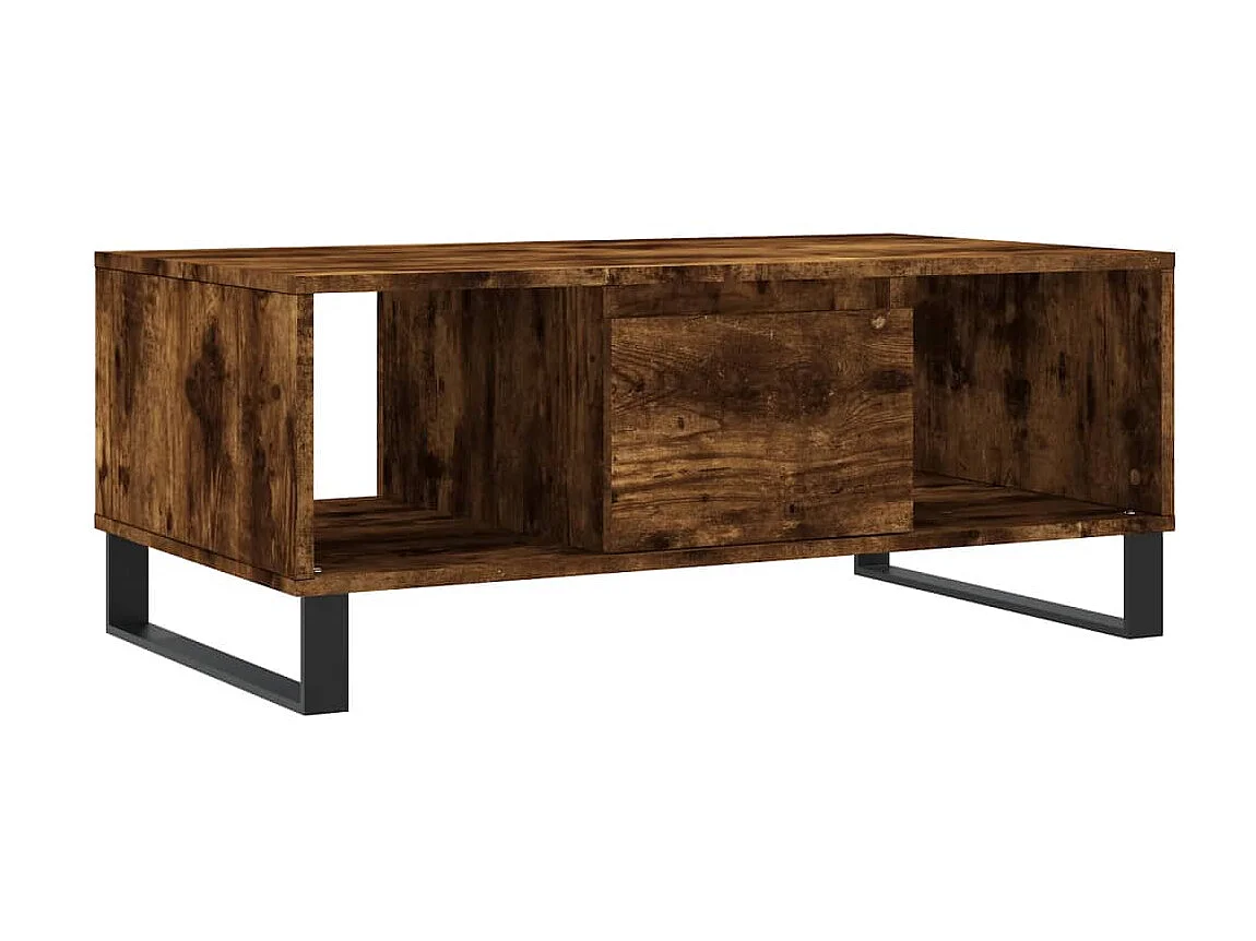 Couchtisch Beistelltisch Räuchereiche 90x50x36,5 cm Holzwerkstoff -MN61210