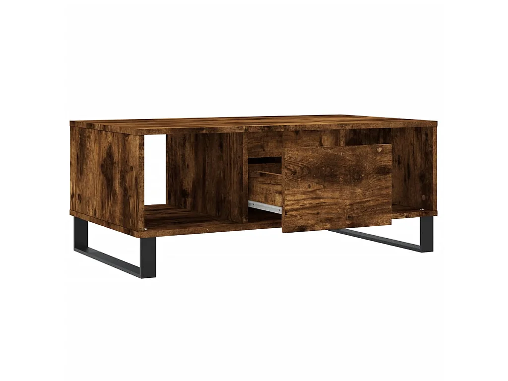 Couchtisch Beistelltisch Räuchereiche 90x50x36,5 cm Holzwerkstoff -MN61210