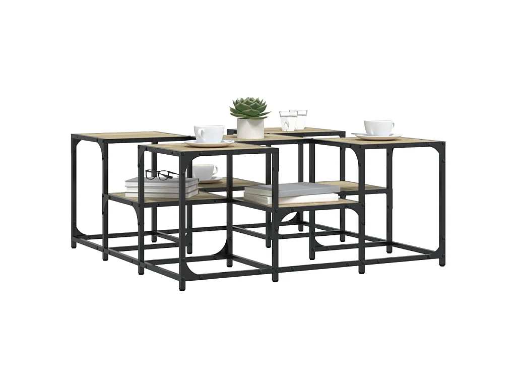 Couchtisch Beistelltisch Sonoma-Eiche 91x91x40 cm Holzwerkstoff -MN18588