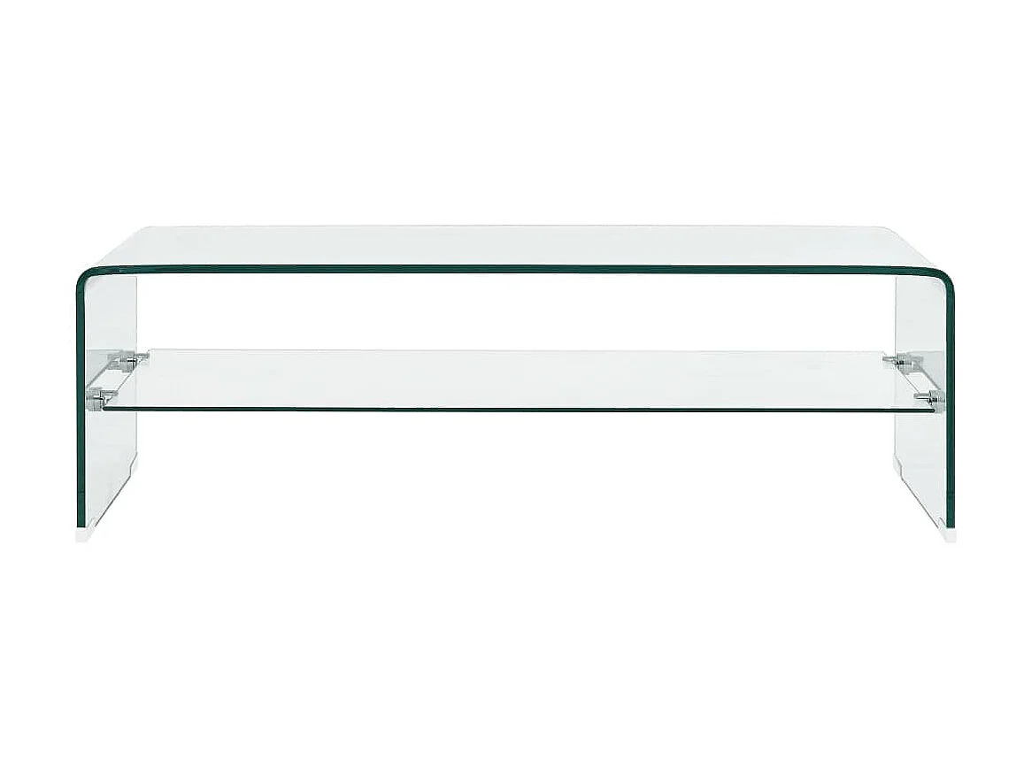 Couchtisch Beistelltisch Transparent 98×45×31 cm Hartglas -MN28811