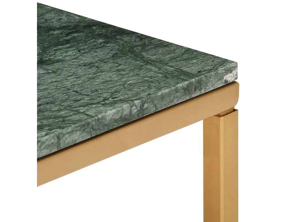 Couchtisch Beistelltisch Grün 40×40×35 cm Echtstein in Marmoroptik -MN38823