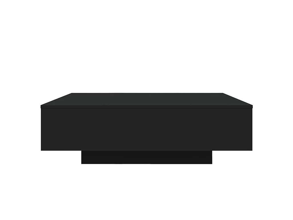 Couchtisch Beistelltisch mit LED-Leuchten Schwarz 100x100x31 cm -MN60005