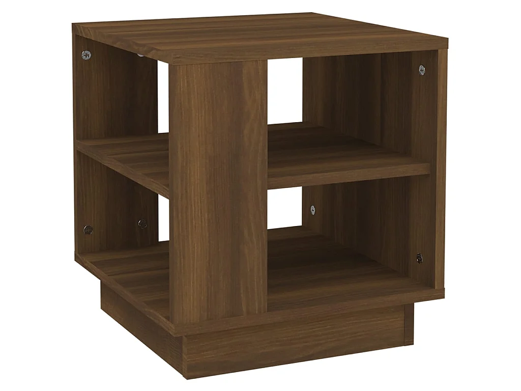 Couchtisch Braun Beistelltisch Eichen-Optik 40x40x43 cm Holzwerkstoff -MN72858