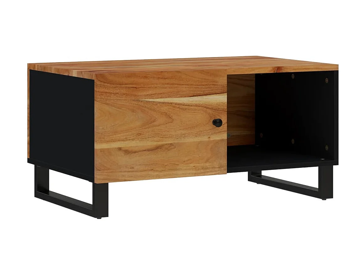 Couchtisch Beistelltisch 80x50x40 cm Massivholz Akazie & Holzwerkstoff -MN78077