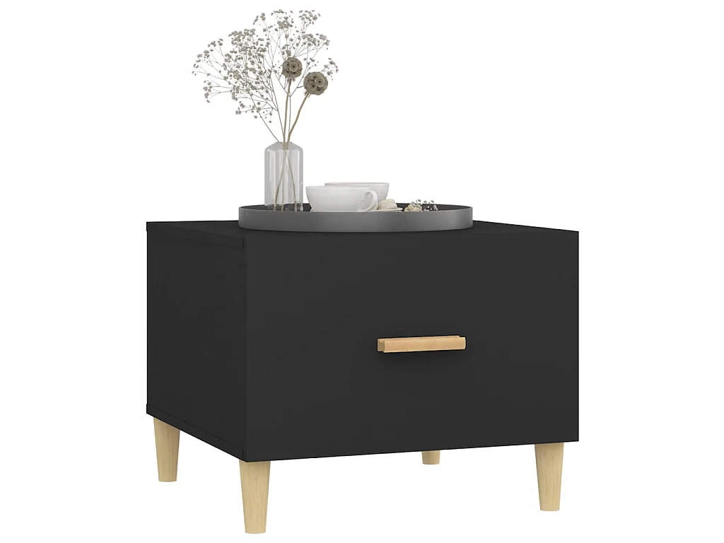 Couchtisch Beistelltisch Schwarz 50x50x40 cm Holzwerkstoff -MN94945