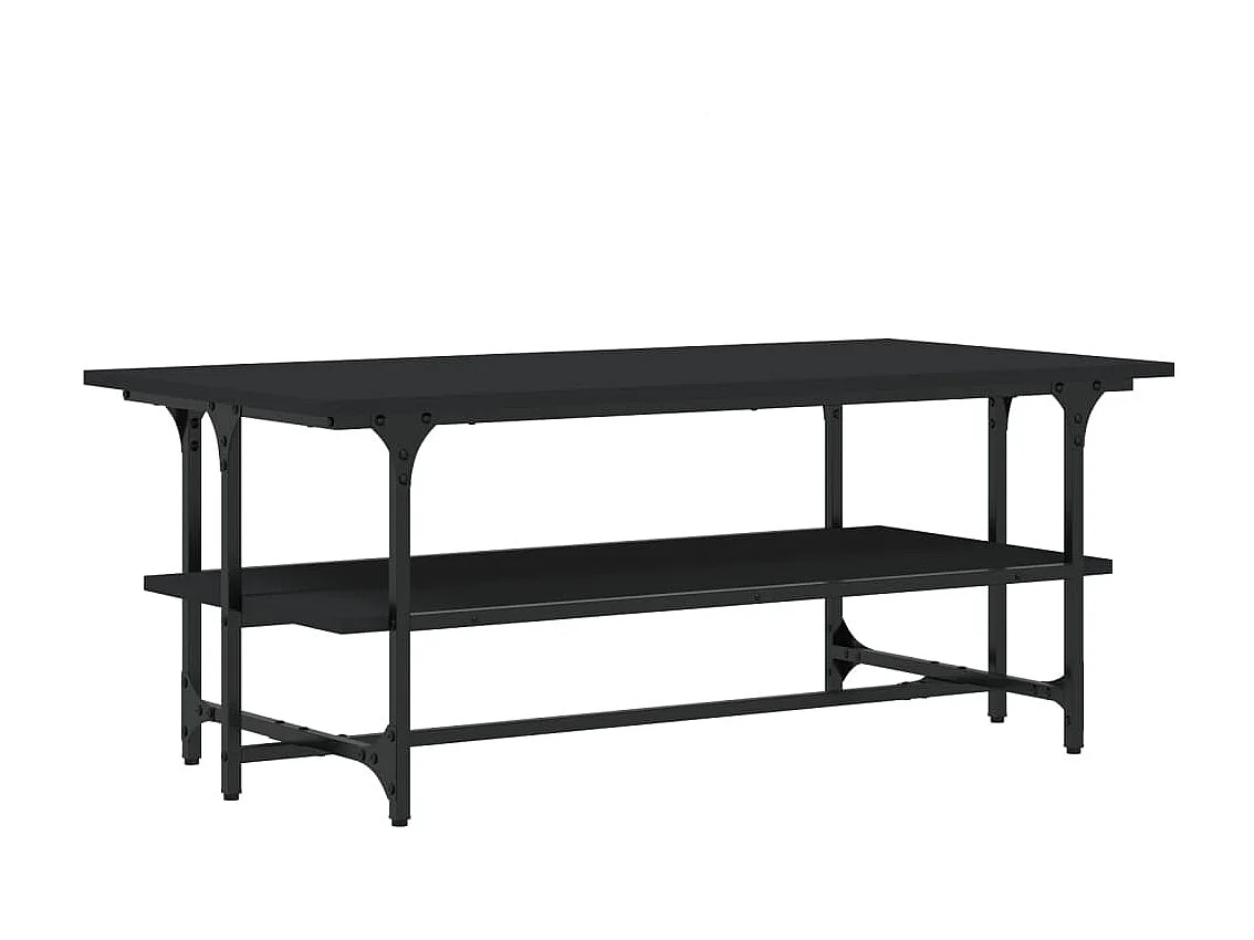 Couchtisch Beistelltisch Schwarz 100x50x40 cm Holzwerkstoff -MN79987