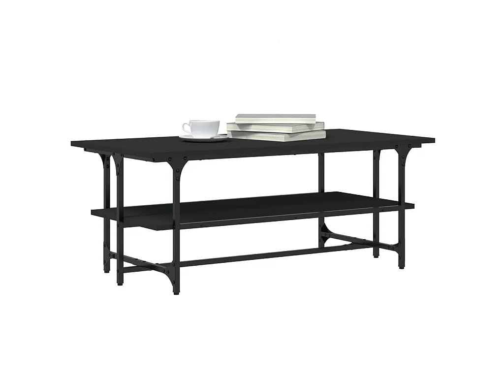 Couchtisch Beistelltisch Schwarz 100x50x40 cm Holzwerkstoff -MN79987