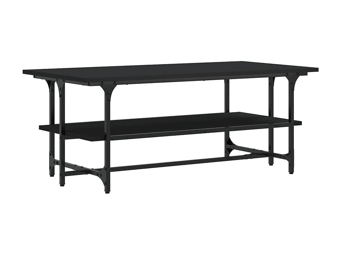 Couchtisch Beistelltisch Schwarz 100x50x40 cm Holzwerkstoff -MN79987