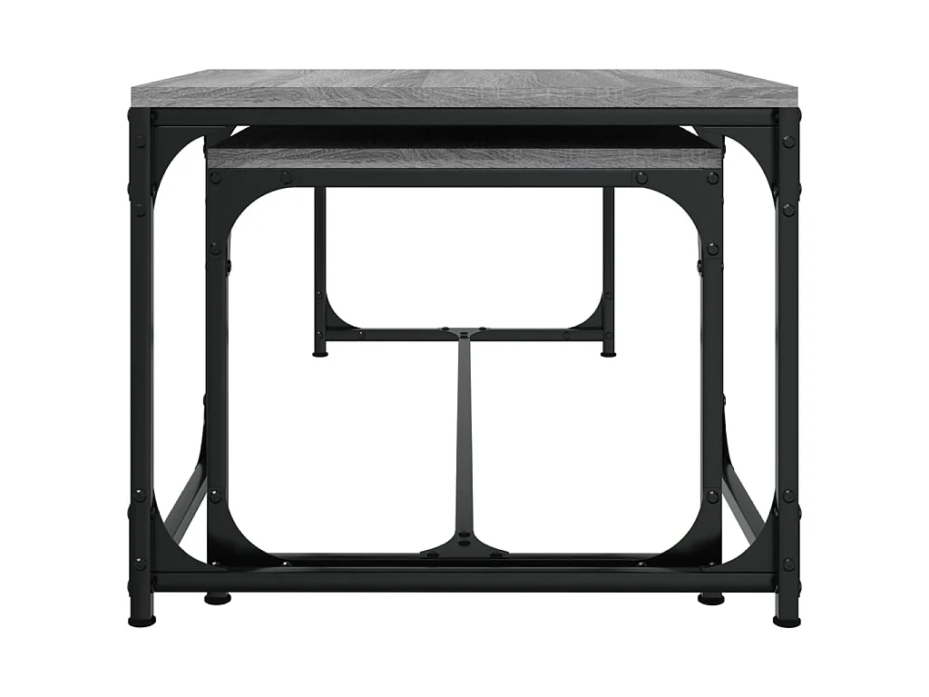 2er-Set Couchtische Beistelltisch Grau Sonoma Holzwerkstoff -MN39219