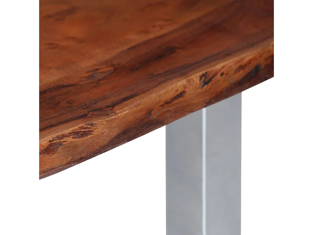 Couchtisch Beistelltisch mit lebenden Kanten 115x60x40 cm Massivholz Akazie -MN13114