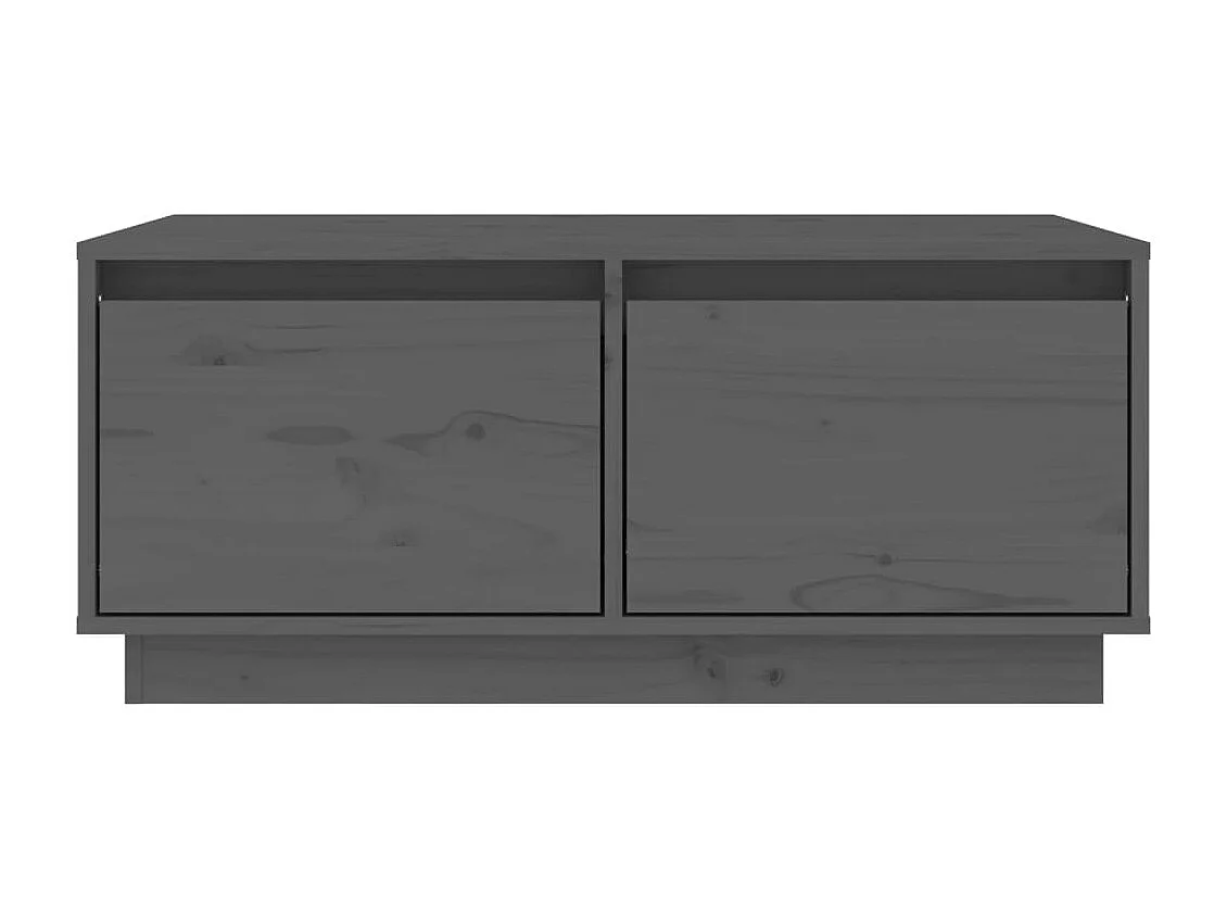 Couchtisch Beistelltisch Grau 80x50x35 cm Massivholz Kiefer -MN28615