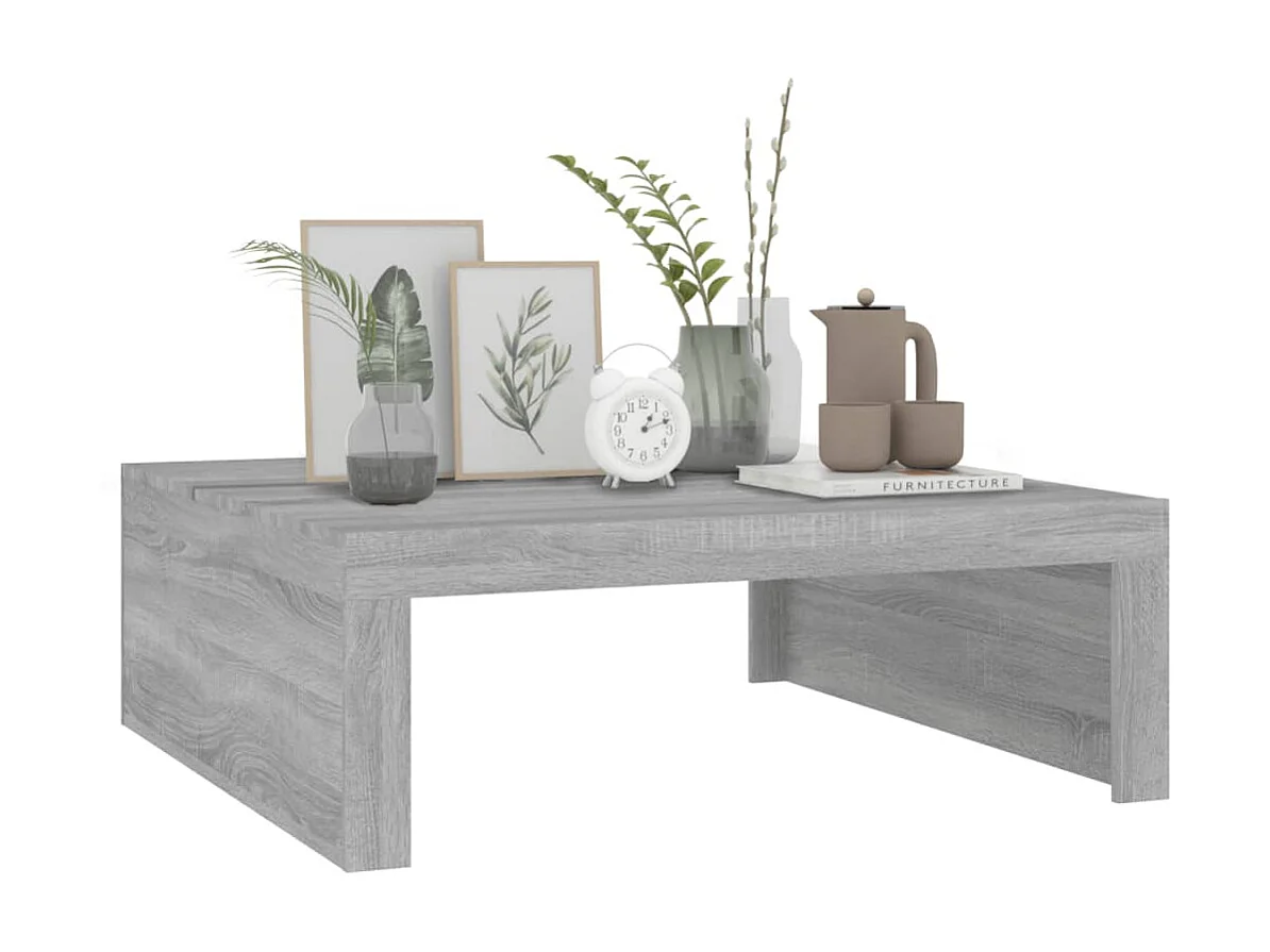 Couchtisch Beistelltisch Grau Sonoma 100x100x35 cm Holzwerkstoff -MN57357