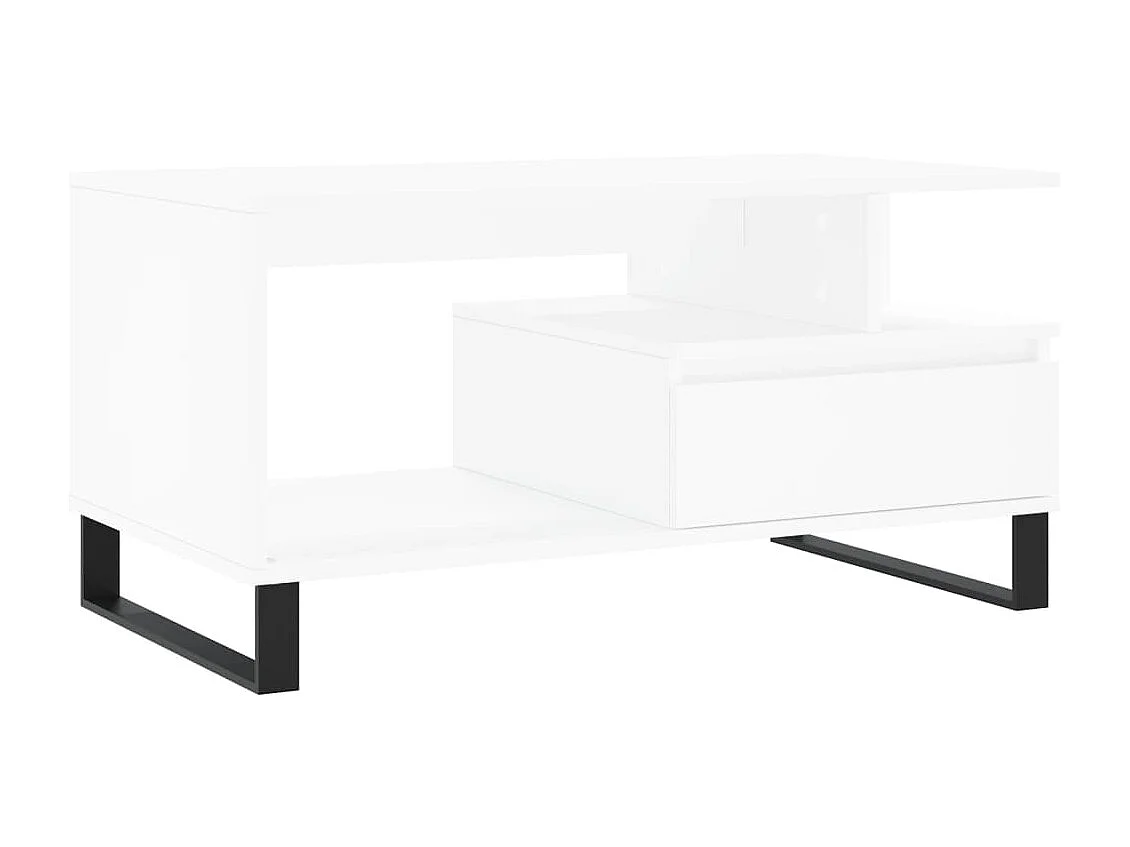 Couchtisch Beistelltisch Weiß 90x49x45 cm Holzwerkstoff -MN66122