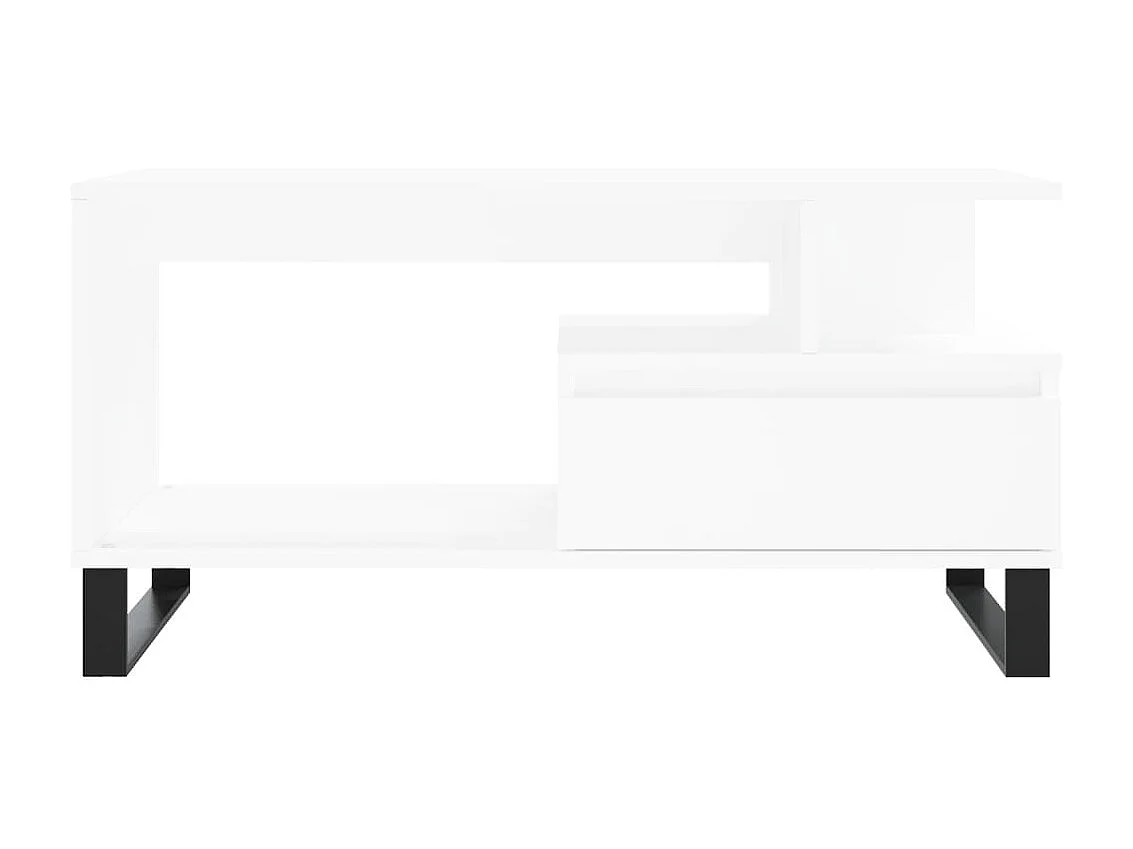 Couchtisch Beistelltisch Weiß 90x49x45 cm Holzwerkstoff -MN66122