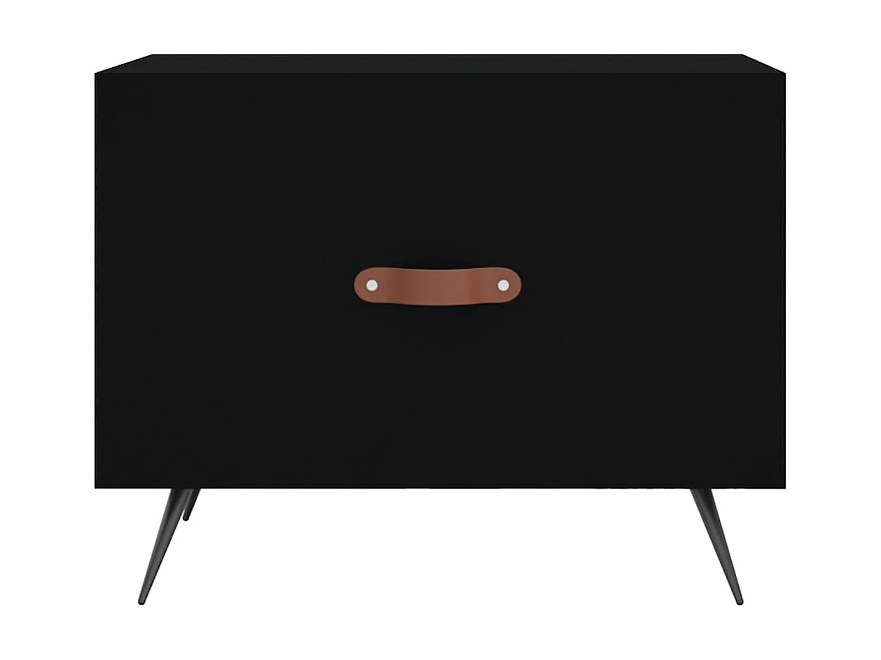 2er-Set Couchtische Beistelltisch Schwarz 50x50x40 cm Holzwerkstoff -MN31084