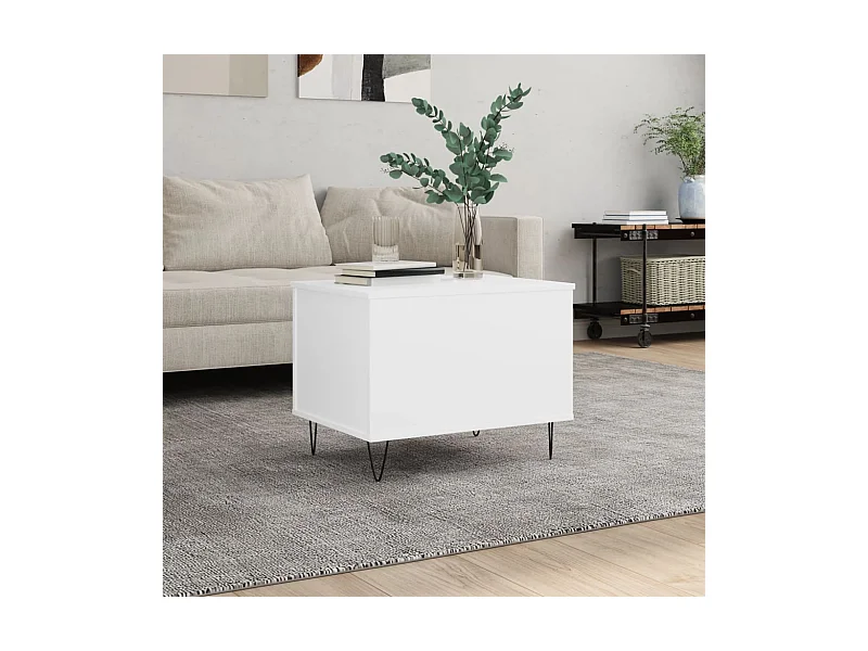 Couchtisch Beistelltisch Weiß 60x44,5x45 cm Holzwerkstoff -MN30368