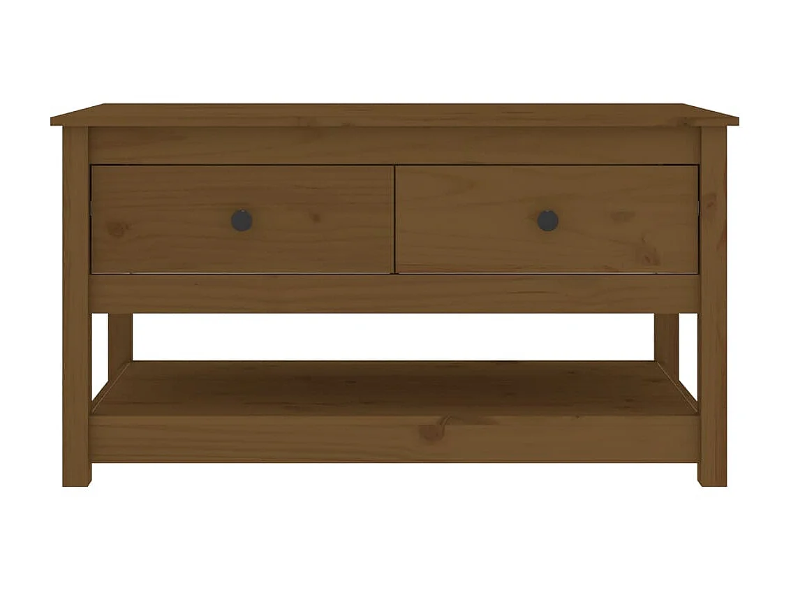 Couchtisch Beistelltisch Honigbraun 102x49x55 cm Massivholz Kiefer -MN11700