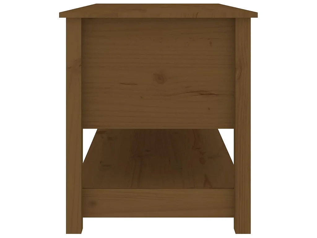 Couchtisch Beistelltisch Honigbraun 102x49x55 cm Massivholz Kiefer -MN11700