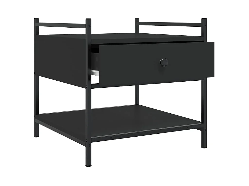 Couchtisch Beistelltisch Schwarz 50x50x50 cm Holzwerkstoff -MN76447