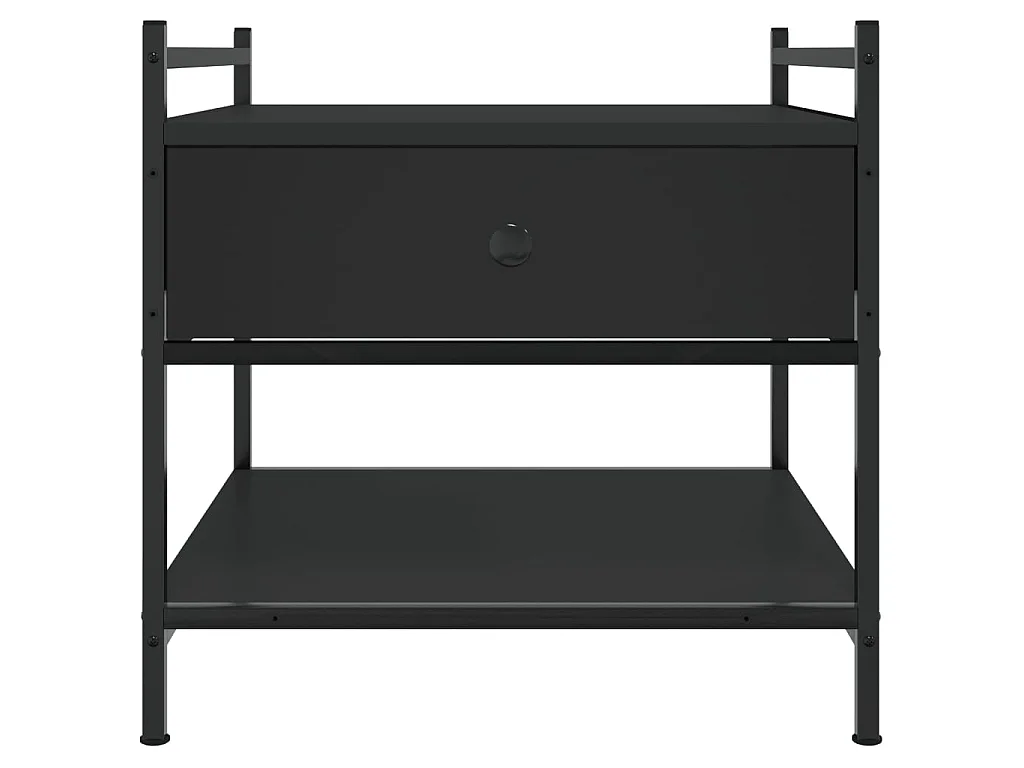 Couchtisch Beistelltisch Schwarz 50x50x50 cm Holzwerkstoff -MN76447