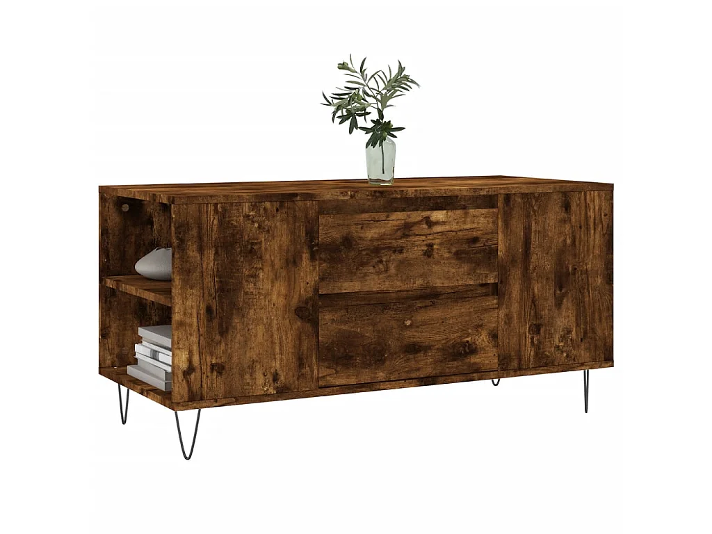 Couchtisch Beistelltisch Räuchereiche 102x44,5x50 cm Holzwerkstoff -MN47878