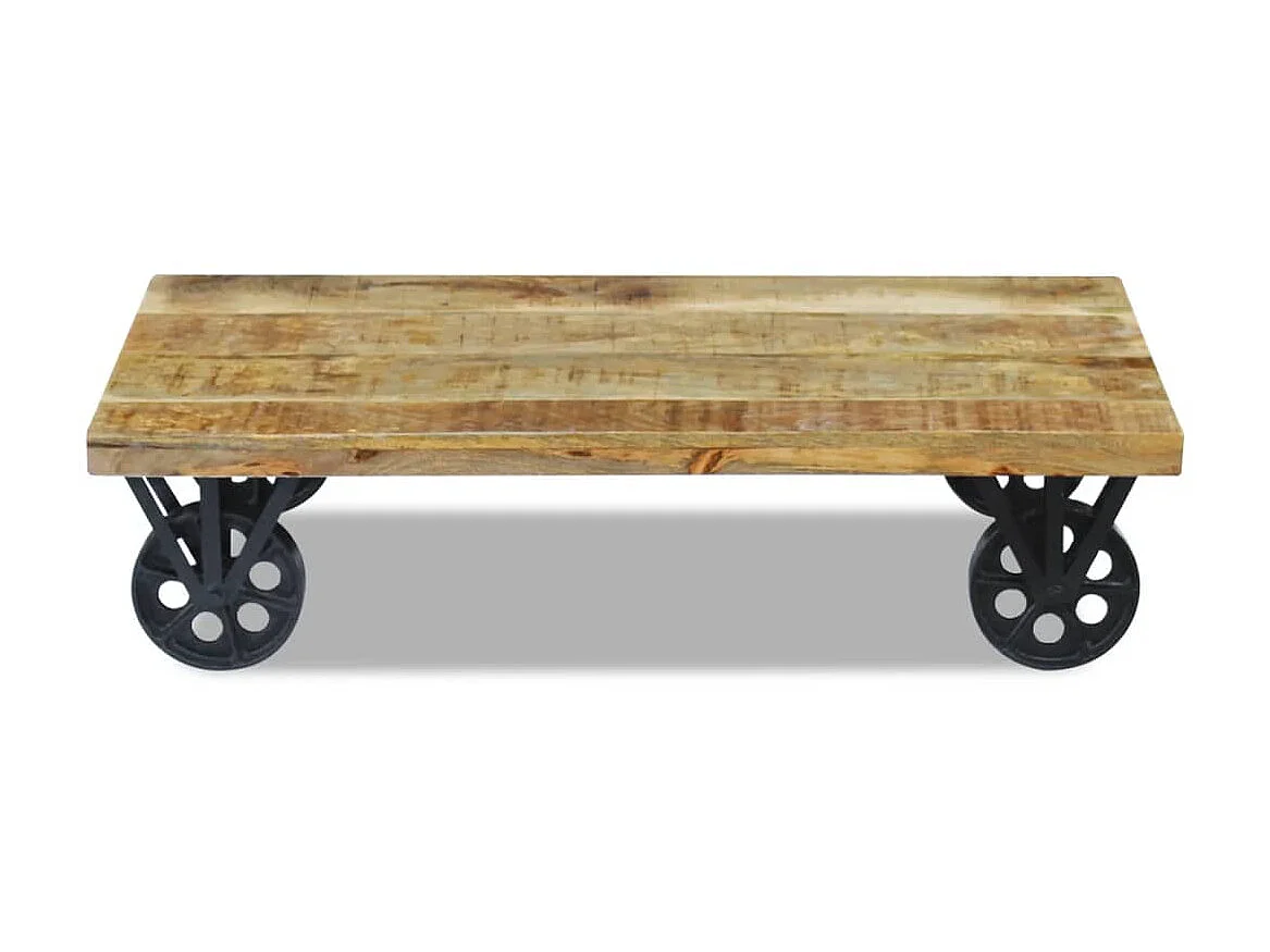 Couchtisch Beistelltisch Mangoholz 120x60x30 cm -MN86959