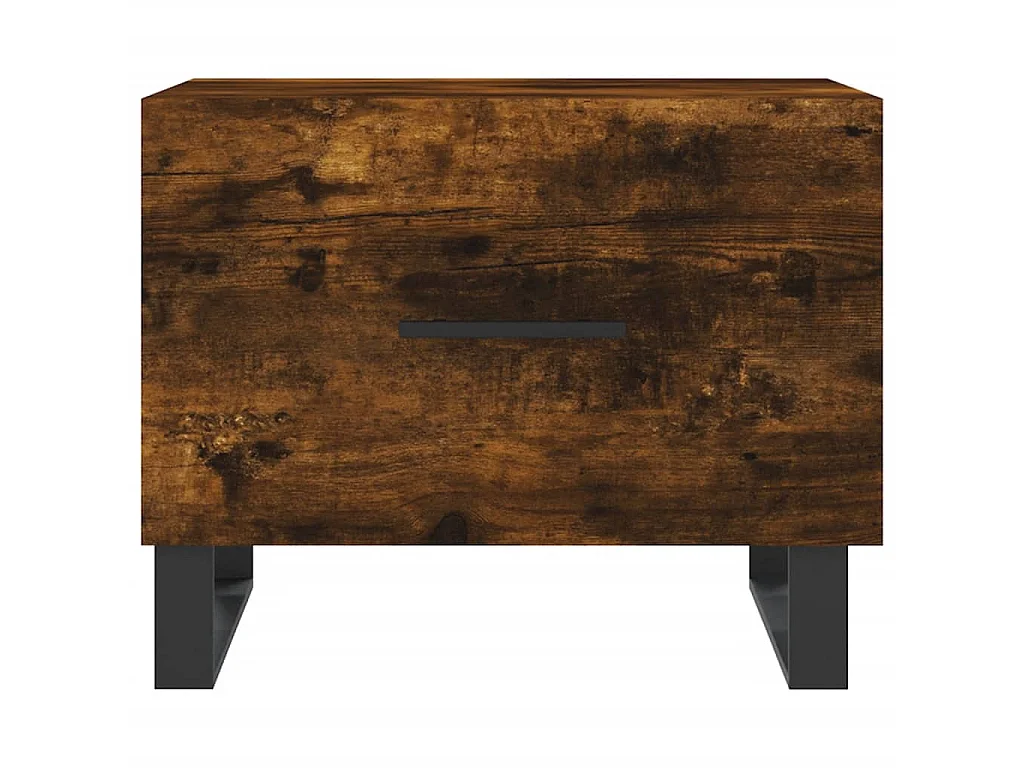 2er-Set Couchtische Beistelltisch Räuchereiche 50x50x40 cm Holzwerkstoff -MN41713