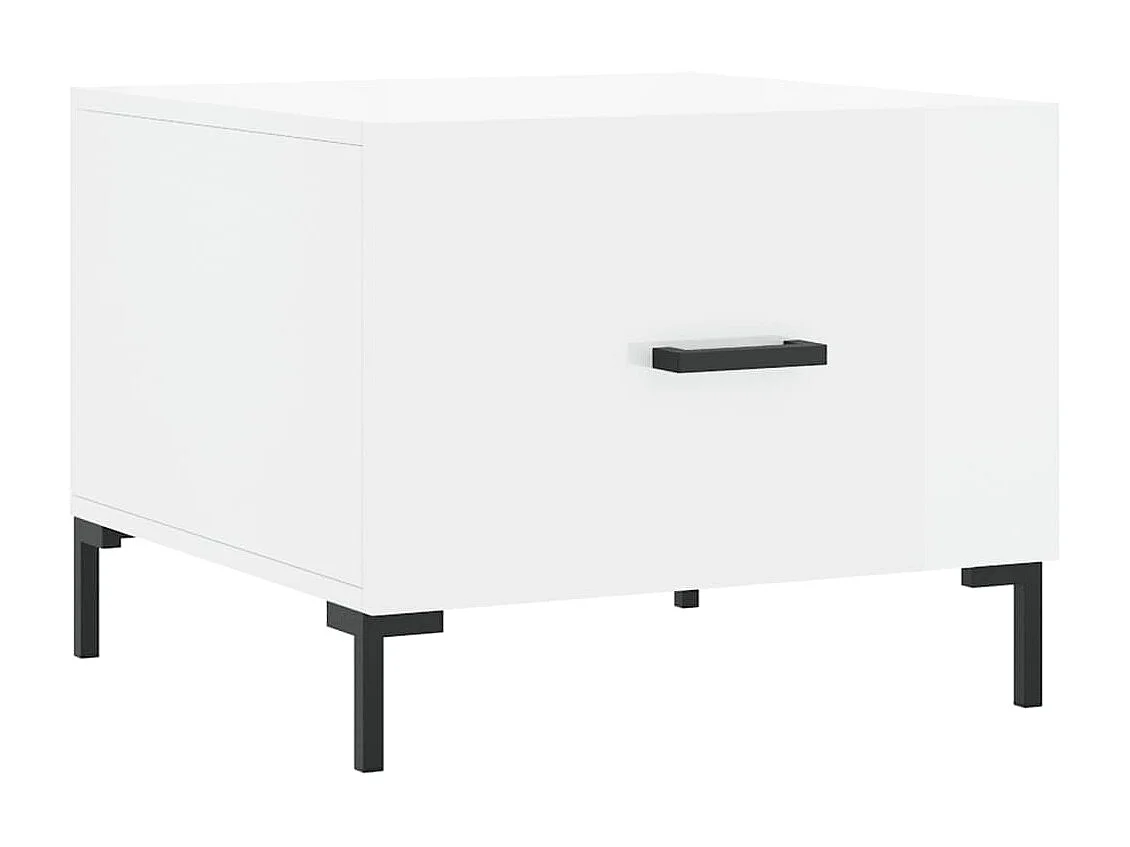 Couchtisch Beistelltisch Hochglanz-Weiß 50x50x40 cm Holzwerkstoff -MN76983