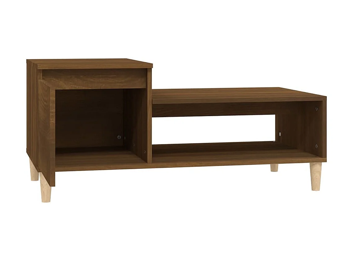Couchtisch Braun Beistelltisch Eichen-Optik 100x50x45 cm Holzwerkstoff -MN23704