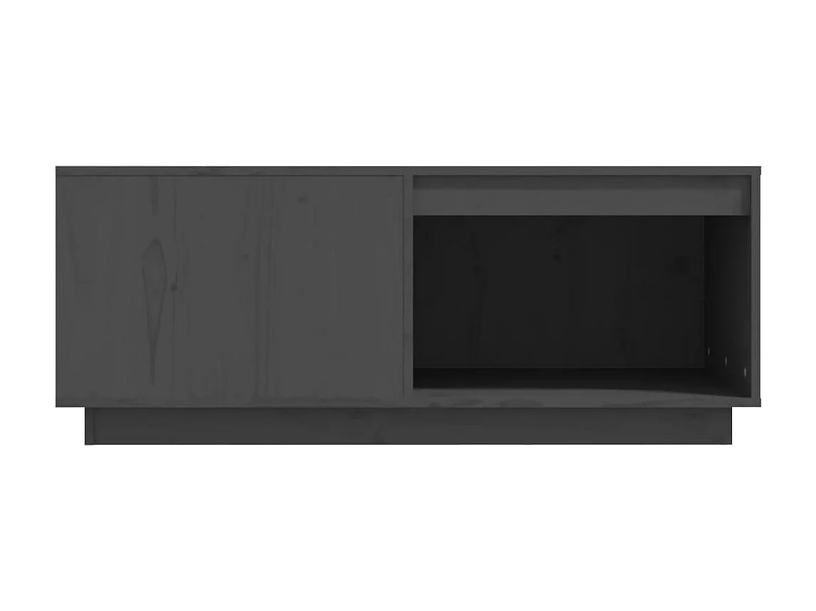 Couchtisch Beistelltisch Grau 100x101x40,5 cm Massivholz Kiefer -MN47639