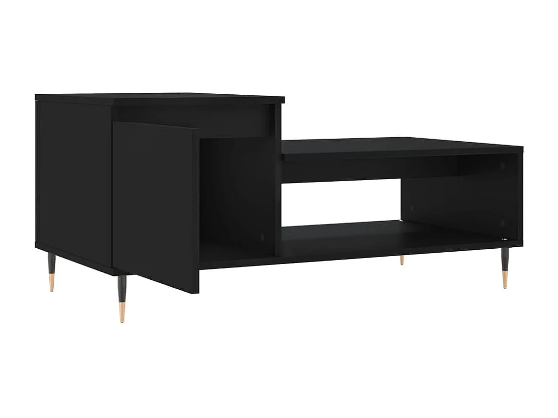 Couchtisch Beistelltisch Schwarz 100x50x45 cm Holzwerkstoff -MN81441