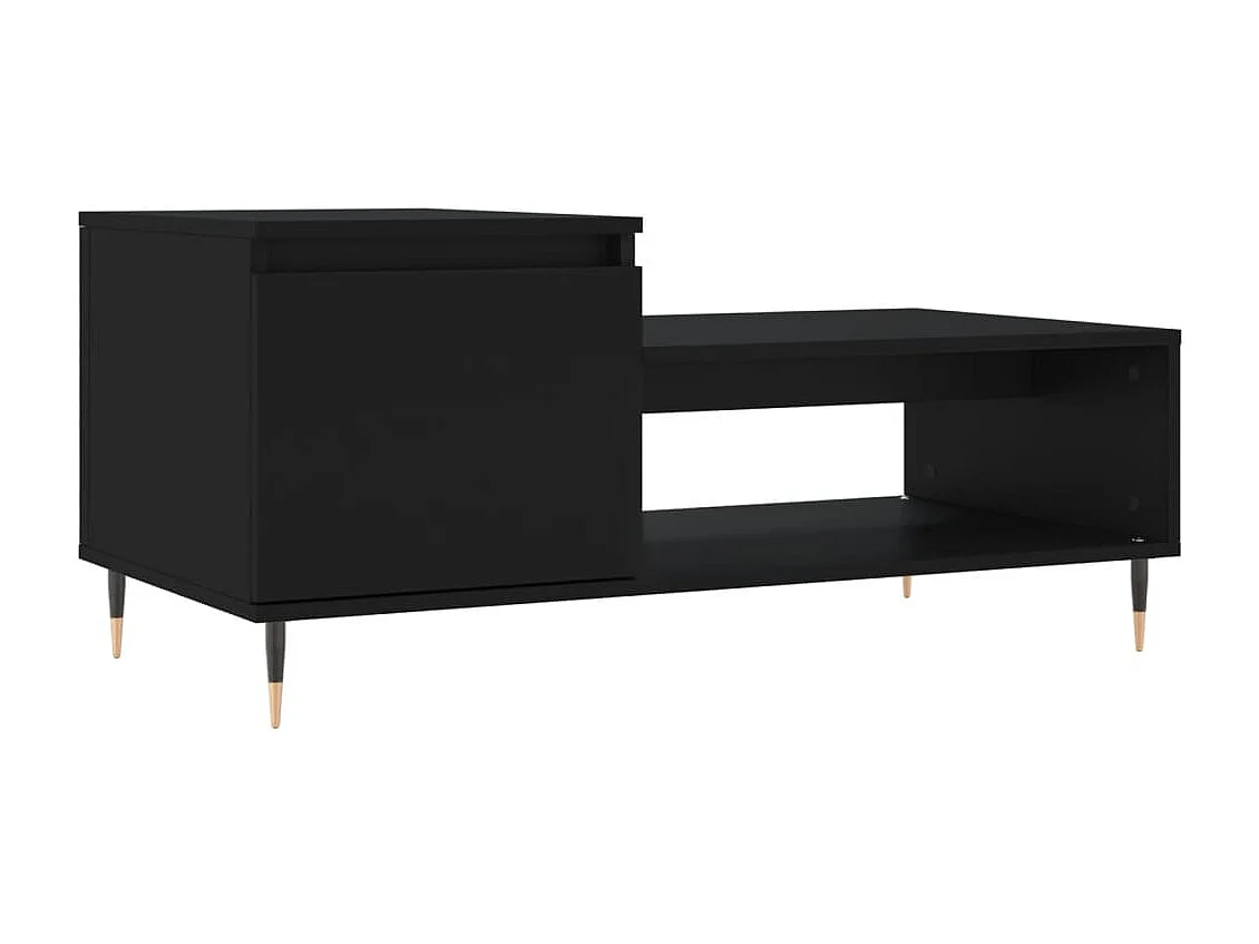 Couchtisch Beistelltisch Schwarz 100x50x45 cm Holzwerkstoff -MN81441