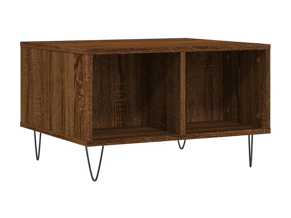 Couchtisch Braun Beistelltisch Eichen-Optik 60x50x36,5 cm Holzwerkstoff -MN27470