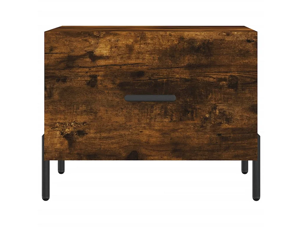 2er-Set Couchtische Beistelltisch Räuchereiche 50x50x40 cm Holzwerkstoff -MN87376