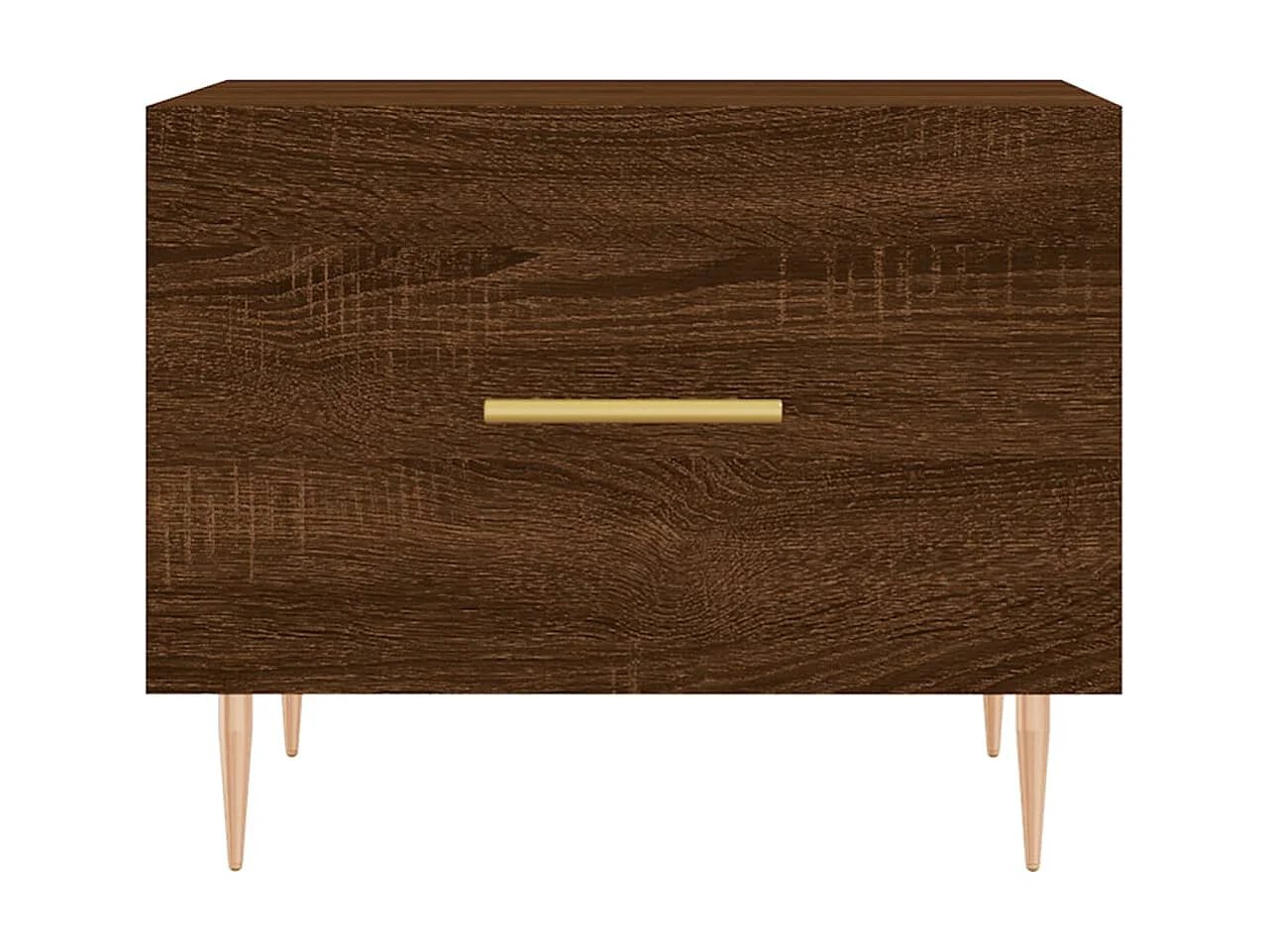 Couchtisch Braun Beistelltisch Eichen-Optik 50x50x40 cm Holzwerkstoff -MN78921