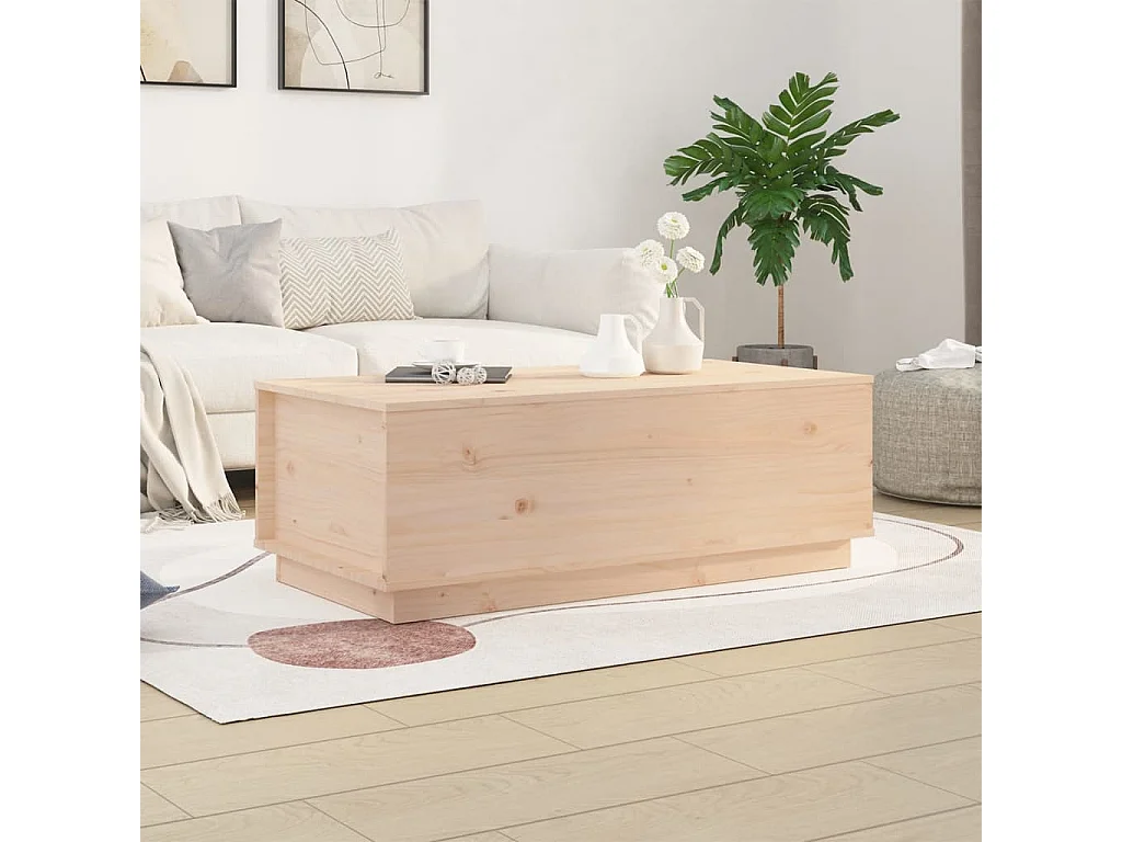 Couchtisch Beistelltisch 100x50x35 cm Massivholz Kiefer -MN77143